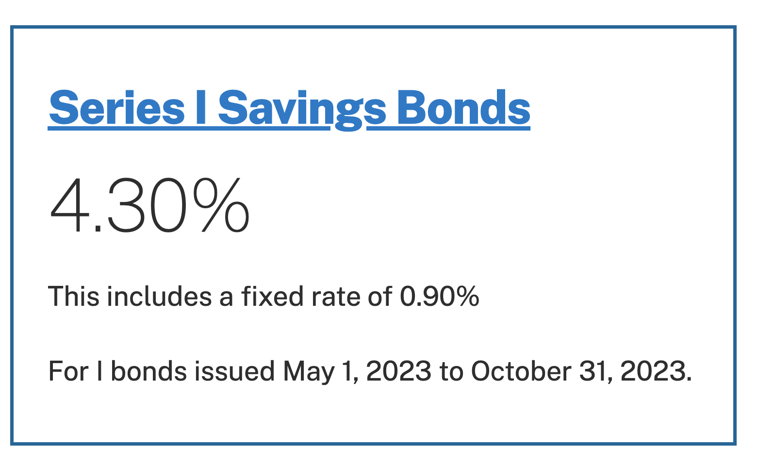 New I Bonds Rate Announced At 4.30 For MayOct 2023 (3.40 Variable