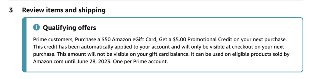 Prime Day Deal: Buy $50  Gift Card, Get $5 Credit