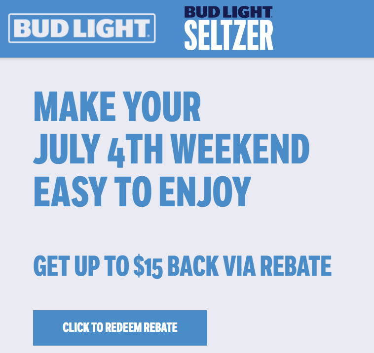  Expired Bud Light Rebate 15 When You Purchase 15 Pack Doctor Of 