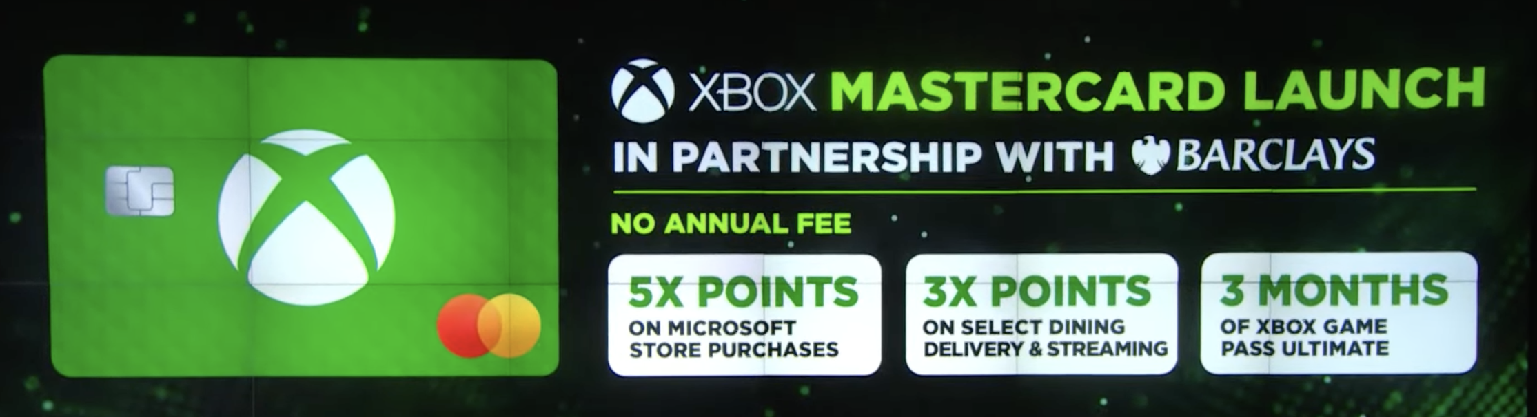 Microsoft Xbox x Mastercard Credit Card