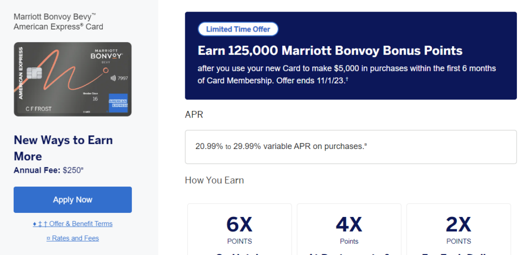 American Express Marriott Bonvoy Bevy Card: 125,000 Point Bonus ...