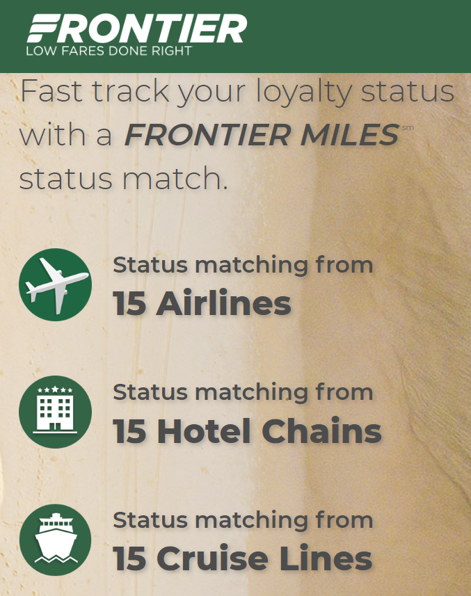 Frontier Status Match Get Matched From 45 Loyalty (99199