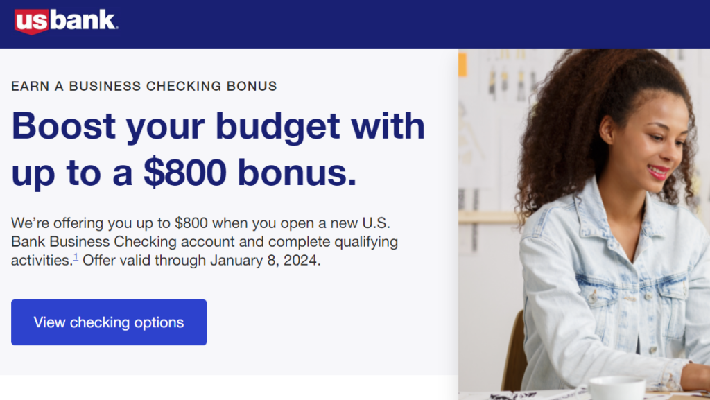 U.S. Financial institution 0 Enterprise Checking Bonus