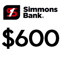 [AR, IL, KS, MO, OK, TN, TX] Simmons Bank $600 Checking Bonus